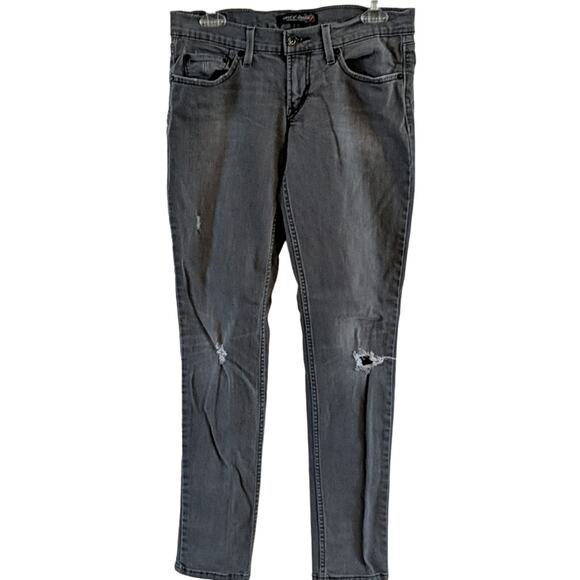 Gray Levi's Distressed Jeans, 7M - Picture 1 of 9